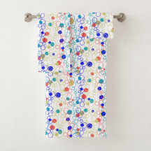 コーラルブルーアクアライムグリーンサークルドット