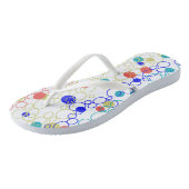 コーラルブルーアクアライムグリーンサークルドット ビーチサンダル (アングル)