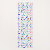 コーラルブルーアクアライムグリーンサークルドット ヨガマット (裏面)