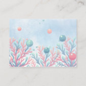 コーラルブルーザシーマリンライフおむつラッフル エンクロージャーカード (裏面)