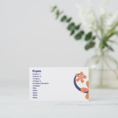 コーラルブルートロピカルデザイン 名刺 (スタンド正面)