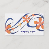 コーラルブルートロピカルデザイン 名刺 (裏面)