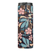 コーラルブルーフローラダークプリント タンブラー (裏面)