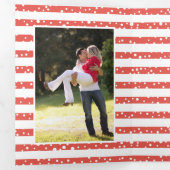 コーラルブルーベリークリスマスの休日の写真コラージュ 三つ折りクリスマスカード (内部最初)