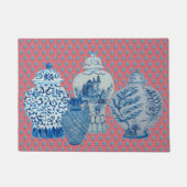 コーラルブルーホワイトジンジャージャーズ ドアマット (正面)