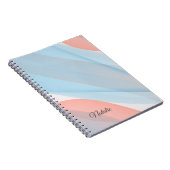 コーラルブルー名ミニマルスパイラルフォトノートブック ノートブック (右側)