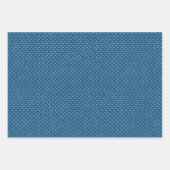 コーラルブルー水玉模様スターパターンミックスnマッチ ラッピングペーパーシート (正面3)