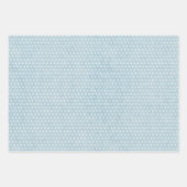 コーラルブルー水玉模様スターパターンミックスnマッチ ラッピングペーパーシート (正面2)