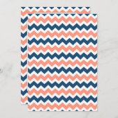 コーラルブルー航海のベビーシャワー招待状 招待状 (正面/裏面)