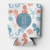 コーラルブルー航海のモノグラム 缶クーラー (正面)