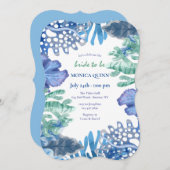 コーラルブルー 招待状 (正面/裏面)