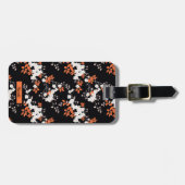 コーラルブロッサムエレガンスパーソナライズされたフローラ荷物 ラゲッジタグ (正面横)