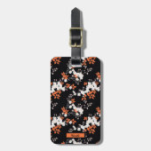 コーラルブロッサムエレガンスパーソナライズされたフローラ荷物 ラゲッジタグ (正面縦)
