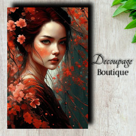 コーラルブロッサムドリームデクページ 薄葉紙