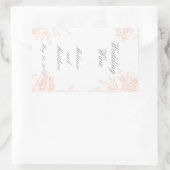 コーラルプー結婚ニーフローラワインラベル 長方形シール (バッグ)