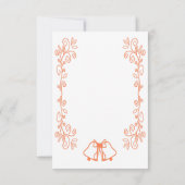 コーラルベルズスクロールワーク結婚デザイン 招待状 (裏面)