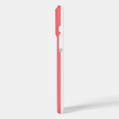 コーラルホワイトのモノグラムストライプ Case-Mate iPhoneケース (裏面 / 左)