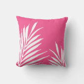 コーラルホワイトアクリルパーム葉ズ クッション (正面)