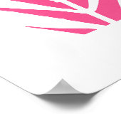 コーラルホワイトアクリルパーム葉ズ ポスター (角)