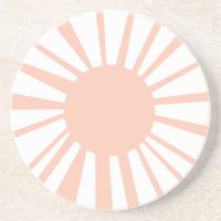 コーラルホワイトサンパターンサンドストーンコースター