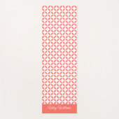 コーラルホワイトサークルの幾何学的パターン名 ヨガマット (正面)