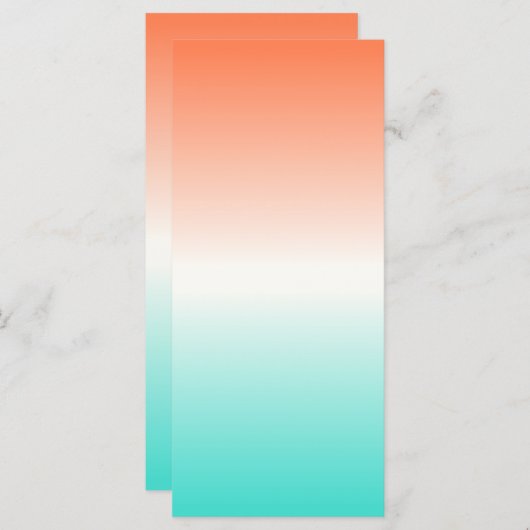 コーラルホワイトターコイズトリコグラデーションロ空白の (正面/裏面)