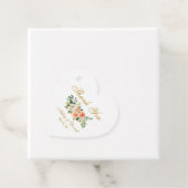 コーラルホワイトフローラ金ゴールド結婚ズサンキューハート フェイバータグ (インサイチュ)