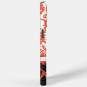 コーラルホワイトブラックパーソナライズされたダマスクiPhoneスキン Case-Mate iPhoneケース (裏面 / 右)