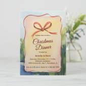 コーラルボウ水彩植物性クリスマスディナー シーズンカード (スタンド正面)