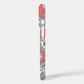 コーラルボヘミアペイズリーカスタムモノグラム Case-Mate iPhoneケース (裏面 / 左)