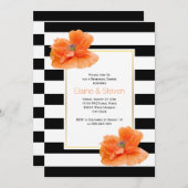 コーラルポピー結婚ズ白黒のリハーサル 招待状 (正面/裏面)