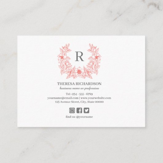 コーラルマグノリアリースご購入ありがとうございます エンクロージャーカード (裏面)