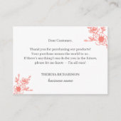 コーラルマグノリアリースご購入ありがとうございます エンクロージャーカード (正面)