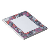 コーラルマゼンタ&ブルージニアスフローラ ノートパッド (アングル)