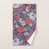 コーラルマゼンタ&ブルージニアスフローラ バスタオルセット (ハンドタオル)