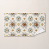 コーラルマンダラパターン バスタオルセット (ハンドタオル)