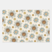 コーラルマンダラパターン ラッピングペーパーシート (正面3)