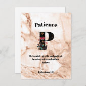 コーラルマーブルPモノグラムパーソナライズされた聖なる書物、 経典 ポストカード (正面/裏面)