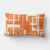 コーラルミッドセンチュリースクエアリンクパターン ランバークッション (正面)