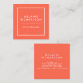 コーラルミニマモダンリストプロフェッショナル スクエア名刺 (正面/裏面)