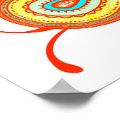 コーラルミントとイエローペイズリー結婚ズ ポスター (角)