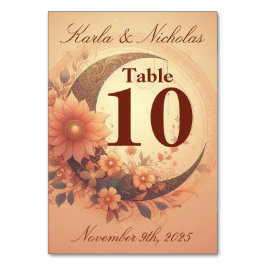 コーラルムーンフラワー結婚ズ テーブルナンバー