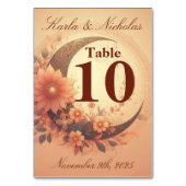 コーラルムーンフラワー結婚ズ テーブルナンバー (裏面)