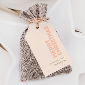 コーラルメはっきりしたリーモダンクリスマス家族のギフトラベル ギフトタグ