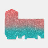 コーラルメロンオレンジティール（緑がかった色）アクアグリーンスパークリーグリッター フェイバーボックス (折り畳みなし)