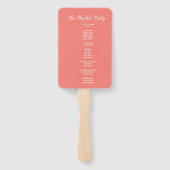 コーラルモダンエレガント結婚式 プログラムハンドファン ハンドファン (裏面)