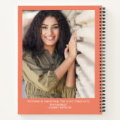 コーラルモダンスクリプト卒業パーティーゲストブック ノートブック (裏面)