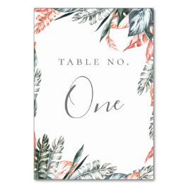 コーラルモダントロピックスフレーム テーブルナンバー