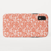コーラルモダンピーチ熱帯花の模様 Case-Mate iPhoneケース (裏面(横))