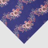 コーラルモダンフローラネイビー好意パッケージ 薄葉紙 (詳細)